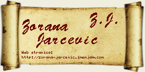 Zorana Jarčević vizit kartica